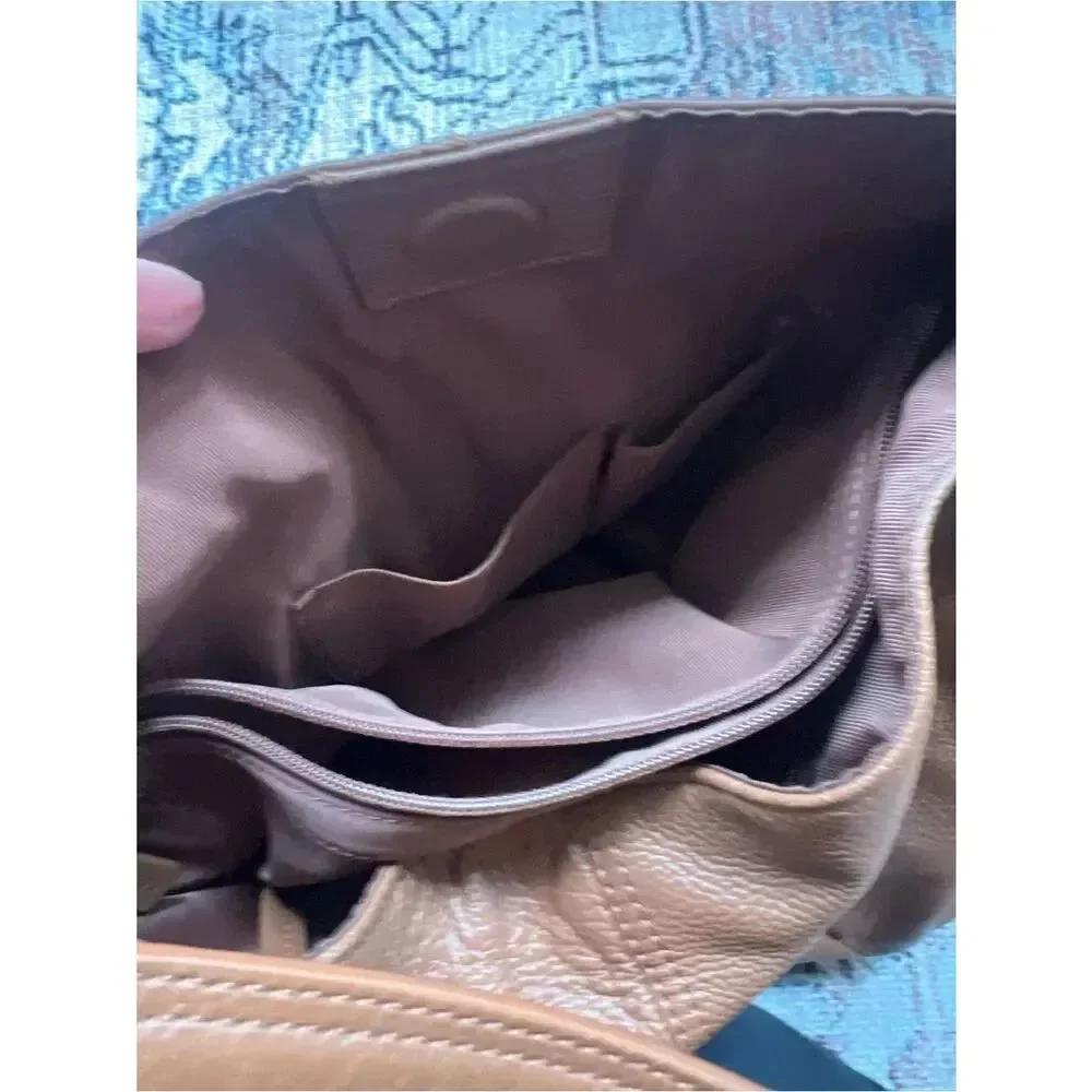 KOOBA Pebbled Leather Hobo Bag Luggage Brown Genuine Leather Purse